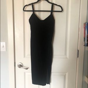 Fitted little black dress